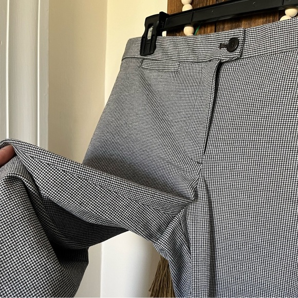 Talbots Houndstooth Pants Black Formal Straight Ankle Work Pants, Women’s Size 8 - Picture 8 of 16